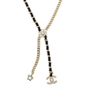 [엘러브] 샤넬 25B 스타 & CC로고 드랍 체인 네크리스 5ET1762