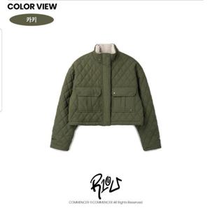 [레노마키즈]애리배색퀼팅크롭패딩크롭점퍼 R2348J074-1_KG