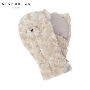 [세인트앤드류스] 여성 테디베어 우븐 믹스 양손 장갑 821E4GVA02_BG