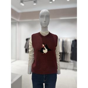 [숲]펭귄 캐릭터 니트조끼  SBAVK321