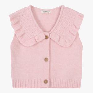 [치크(키즈)]포근한 V넥 프릴 조끼 CKVK24W2G