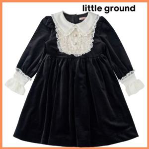 [리틀그라운드8] 루즈페(75C19-400-02)벨로아프릴드레스 아동여아드레스 원피스 모던 겨울 선물 파티룩