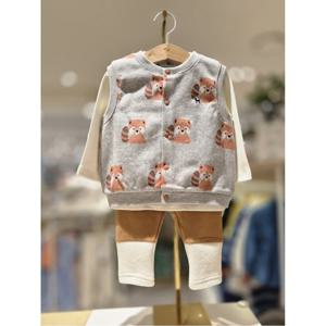 블루독베이비 10 25FW가을신상 (OT) 너구리 VEST 3SET (145A1361101)