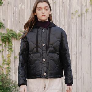 [요이츠]물결 패턴 퀼팅 패딩 후드 점퍼(2colors)_YJ11WHWDJ30