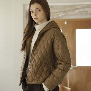 [요이츠]다이아 퀼팅 후드 경량 다운 점퍼(3colors)_YJ11WNDJP32