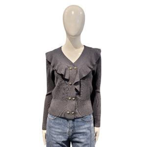 [페이지플린]브이넥 프릴 더블단추 니트 가디건F5CCA508A