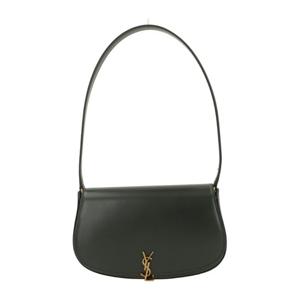 생로랑 다크 그린 박스 가죽 플랩 숄더 백 844302 AAFF93045