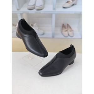 [코디엘루]가죽 베이직 여성 미들힐 로퍼 3.5cm CDMD500809