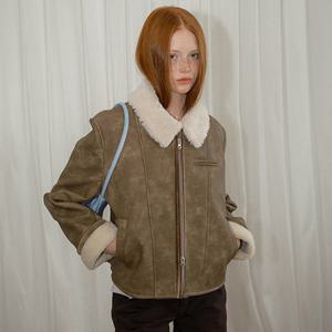 [바이탈싸인] 빈티지 크랙 레더 무스탕 [24WTJK01]