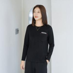 엄마옷 마담4060 쫀쫀포켓배색티셔츠 데일리 여성 -ZTE2510040-