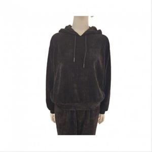 플라스틱아일랜드  (PR4CL161) 스트링 후디 벨벳 티셔츠