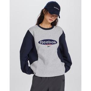 [리복]헤리티지 배색 맨투맨 - 멜란지 그레이네이비 RETS5FM42G2