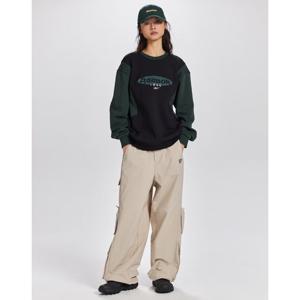 [리복]헤리티지 배색 맨투맨 - 블랙그린 RETS5FM42BK