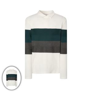 [헤지스골프] 남성 헤리티지 보더 카라 티셔츠 화이트 (HUTS5D713OW)