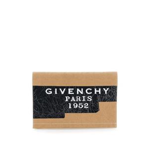 GIVENCHY Beige Clutch Bag with Crinkled Effect and Logo Lettering on the Front in Leather Woman BB514EB2C1280