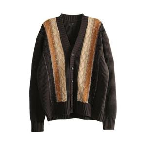 아미리 스트라이프 디테일 패턴 가디건 AMKNCD1070