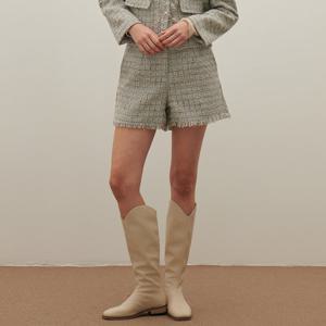 [SATIN] 트위드 프린지 숏팬츠 O254T405
