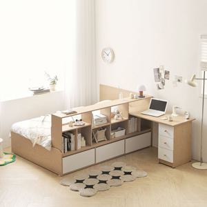 포니 1500 책상 수납 침대 프레임 SS 학생 파티션 책장 슈퍼싱글 (착불)