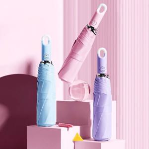 고리 3단자동우산 햇빛가리개 암막양산