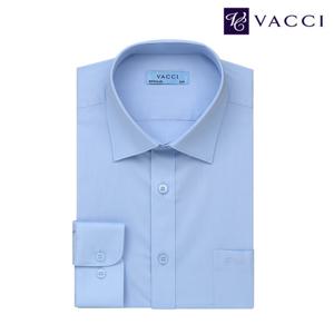 바찌 스판 비즈니스 일반핏 긴소매 셔츠 블루 VD1O3BR103B0