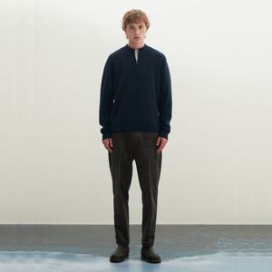 [인디안][광복점]중년 남성 솔리드 하프반짚업 니트 MUEBH4W924155GL