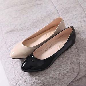 에나멜 단화 플랫슈즈 1cm 2컬러 구두 (255-270)