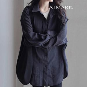ATMARK (77까지)시크스트라이프루즈셔츠_AA56SH034G