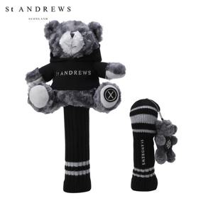 [세인트앤드류스] 공용 후드 테디베어 헤드 커버 SET 831E3CVA02_GY