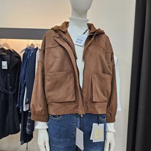 [앤클라인]후드 스웨이드 자켓 AX3H3JK1950