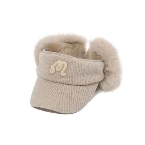 [말본]말본골프썬캡 CQK M4442PVS24BEI 디테쳐블 퍼 니트 바이저