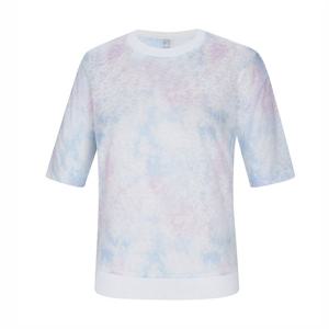 콜핑 여성 자가드 오버핏 타이다이 등산 반팔 라운드 티셔츠 2442TK947W