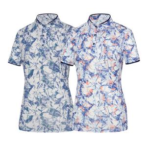 콜핑 여성 아이스본 플라워 프린트 등산 반팔 차이나카라 티셔츠 2242TK870W