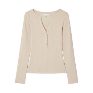 [게스(진)]여성 V헨리넥 버튼 긴팔티(YP3K2311)