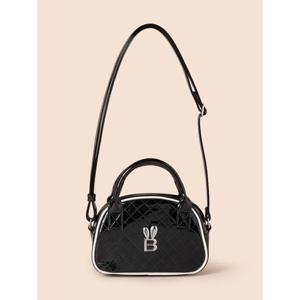 [빈폴키즈] 퀼팅 에나멜 크로스백  블랙 (BI5YD2U025)