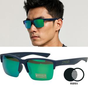 스파이더 선글라스 SP6039 414 편광 그린 미러 고글 스포츠 패션 골프 낚시 등산