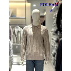 [폴햄]남성 메리노 카라 케이블 풀오버 니트 PHF4ET1471 -US