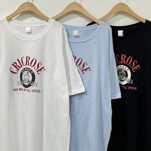 [엄지척]빅사이즈 여성큰옷 305P358S 크릭 박시 로고 반팔티_195