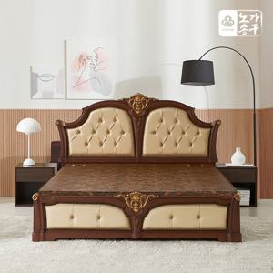 노송가구 이브 엔틱 서랍형 참숯볼 흙침대 퀸(Q)