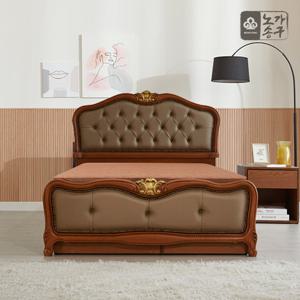 노송가구 월랑 엔틱 서랍형 헤링본 황토볼 흙침대 싱글(S)