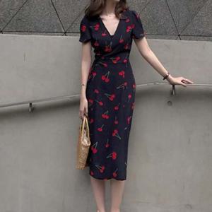 여자 반팔 원피스 쉬폰 블라우스 스커트 치마 캐주얼 여성봄원피스