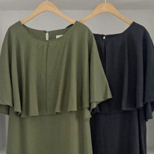 여성큰옷 306P613S 빅사이즈미시옷 날개 케이프 원피