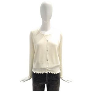 [페이지플린]브이넥 프릴 골지 긴팔 가디건 F5CCA505