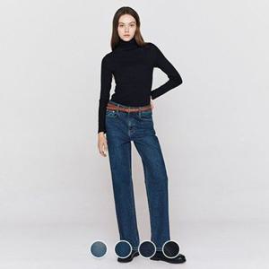 지오다노 415944 여자 겨울 기모 브러시드 스트레이트 데님 일자핏 청바지 05415944