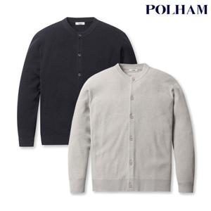 폴햄  남성 메리노 라운드 버튼 가디건(PHF4EC1030)