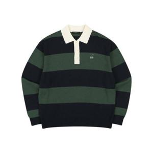 캉골긴팔티 CQK KPFC-KN18670NV 스트라이프 폴로넥 스웨터 1867 네이비