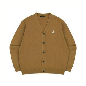 캉골자켓 CQK KQFC-KN18860CA 로고 패치 가디건 1886 카멜
