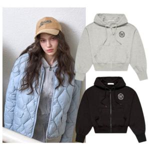 [행텐][모다부평]여성 스몰 자수 크롭 기모 후드집업10490-134-8