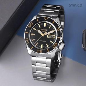 세이코5 SRPK99K1 SNXS 오토매틱 데이데이트 100미터방수 블랑팡 블랙 남자 메탈 시계 c