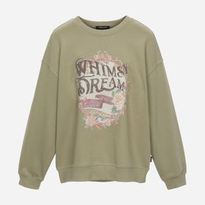 [써스데이아일랜드][여성]원포인트 플라워 스웨트셔츠(T256MST131)