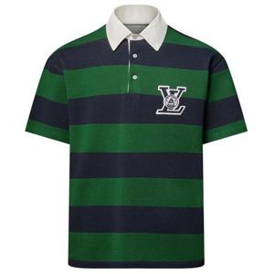 루이비통 스트라이프드 쇼트 슬리브드 폴로 셔츠 1AIKIM